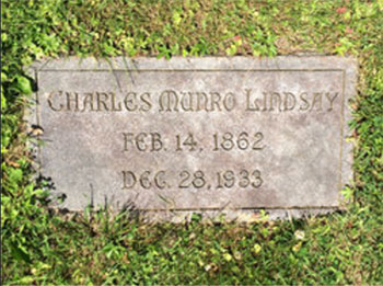 Charles Lindsay's gravestone