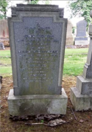 John Goudie's headstone