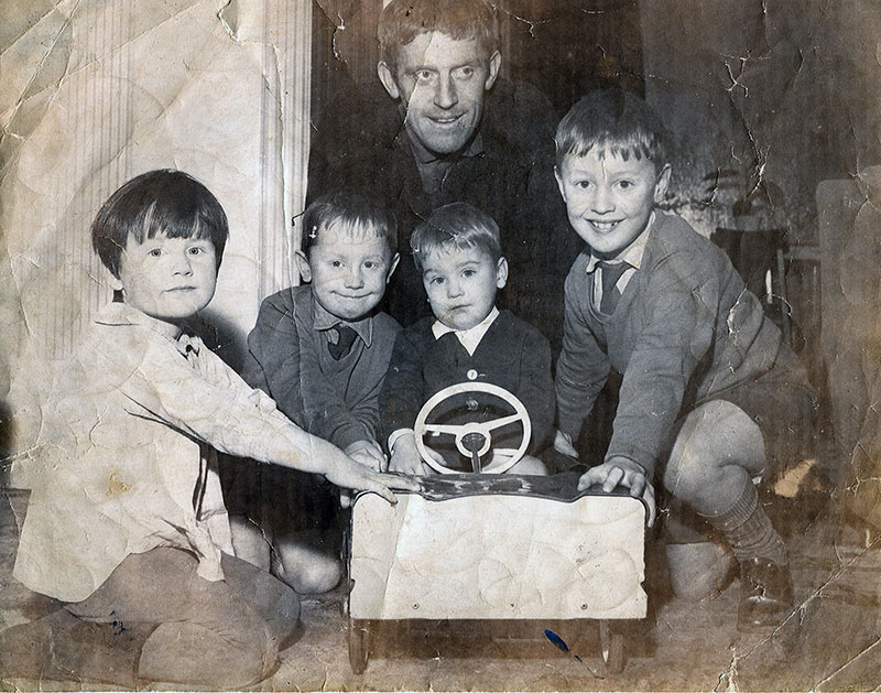 Tony Kay with his children