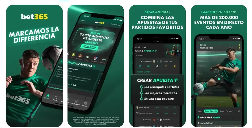 capturas de la app bet365