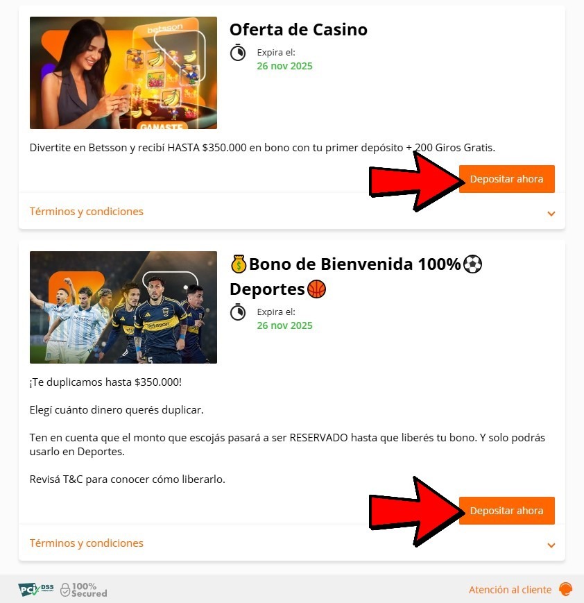 abrir una cuenta en Betsson
Ingres&aacute; el c&oacute;digo promocional con tu primer dep&oacute;sito