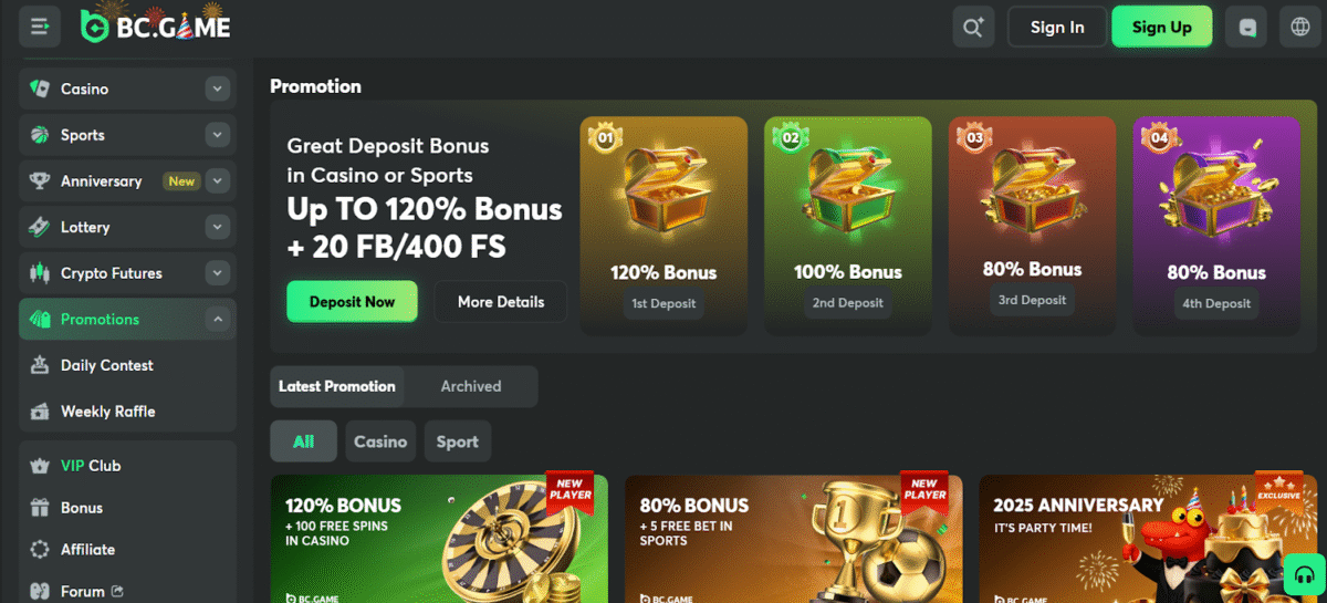 BC.Game Bonus and Promotions