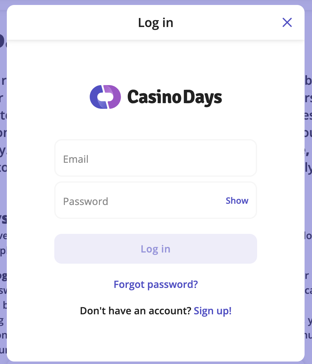Casino Days Login