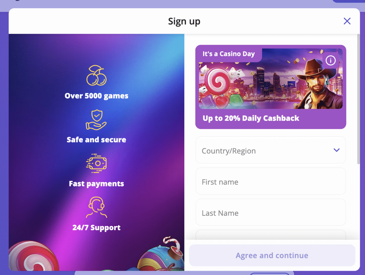 Casino Days Sign Up
