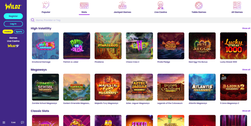 Wildz Review Games