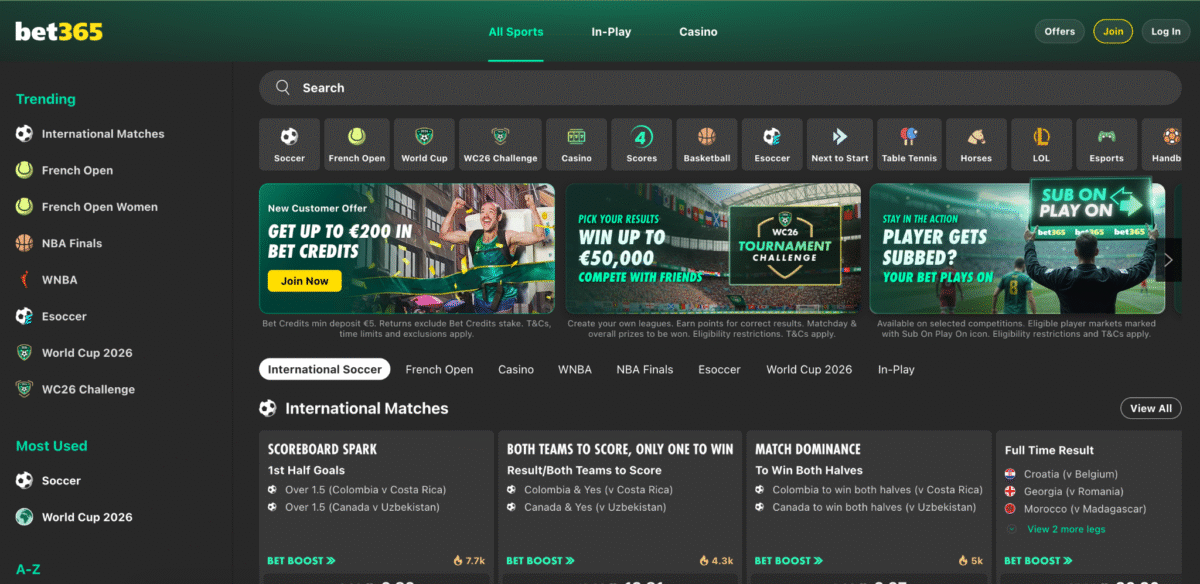 bet365 World Cup Offer