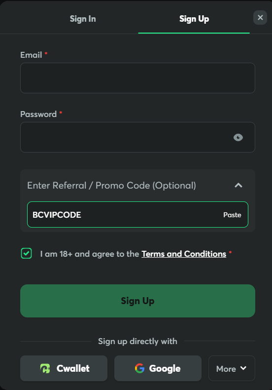 BC Game bonus code