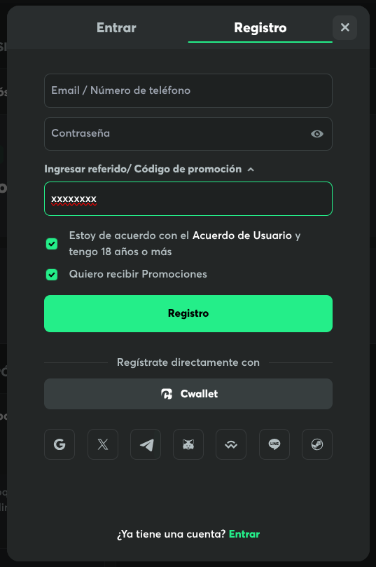 Código promocional BC Game