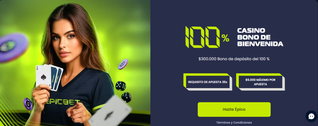 Bono de bienvenida Epicbet en casino