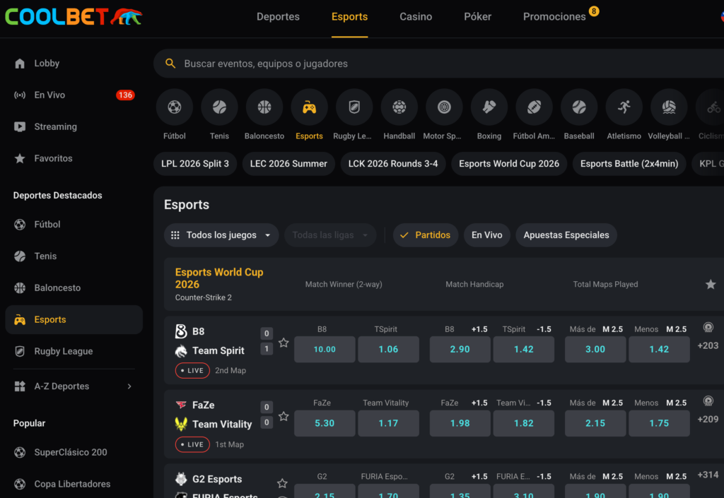 Sitio web Coolbet Chile
