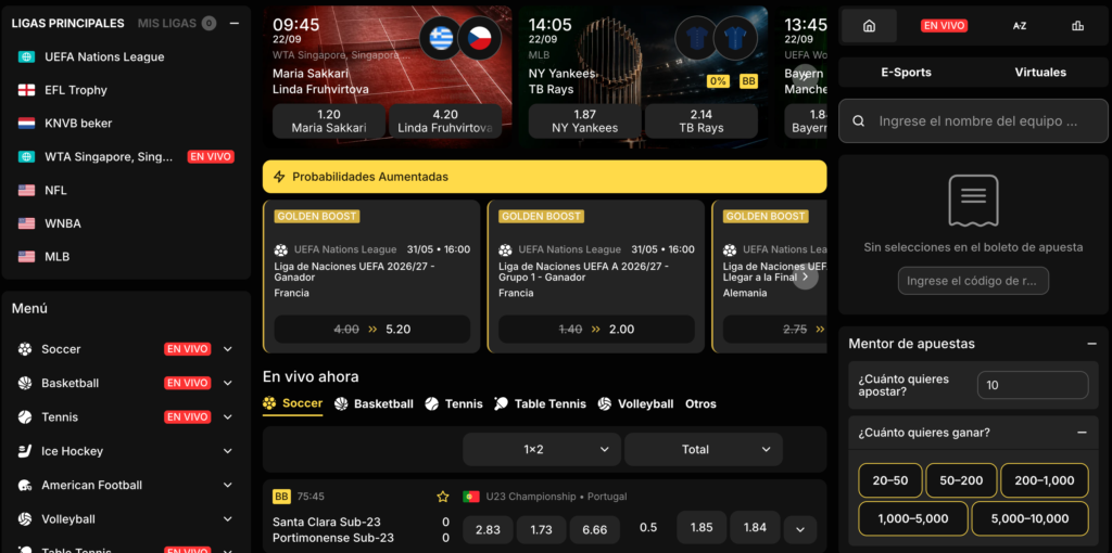 deporte en betbluff chile