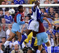 Campbell puts the Blues ahead against West Ham
