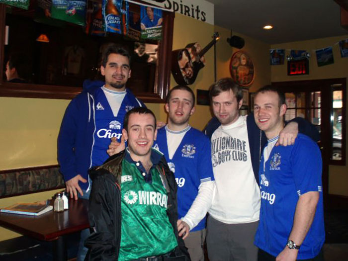 Watching the Merseyside derby at Everton supporter's bar Mr. Dennehy's in New York City