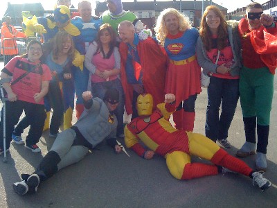 Title Superheroes at Blackburn game