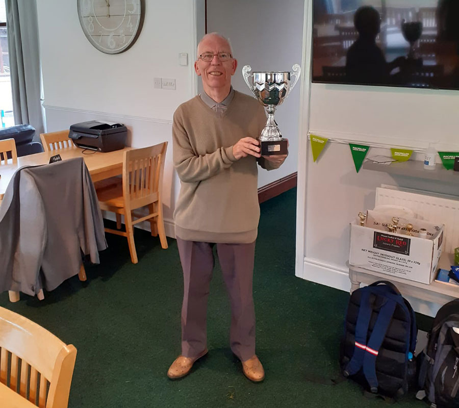 Teddy Draper with the main trophy won by Jedd Hogg