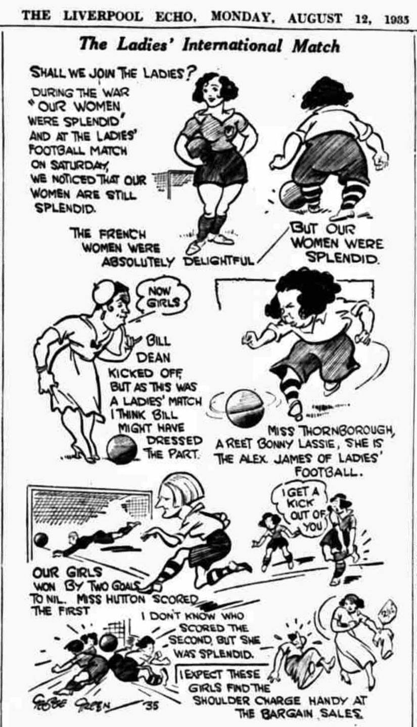 Liverpool Echo Ladies match cartoon
