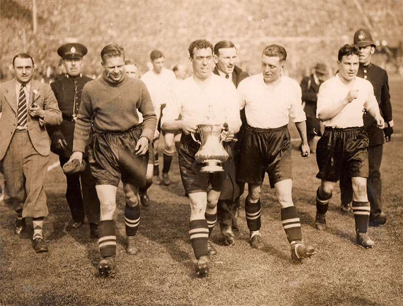 Dixie Dean, Tosh Johnson, Billy Cook at Wembley in 1933