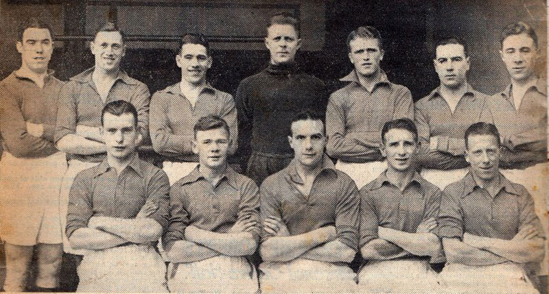 Everton 1936-37 team featuring Elie Hurel