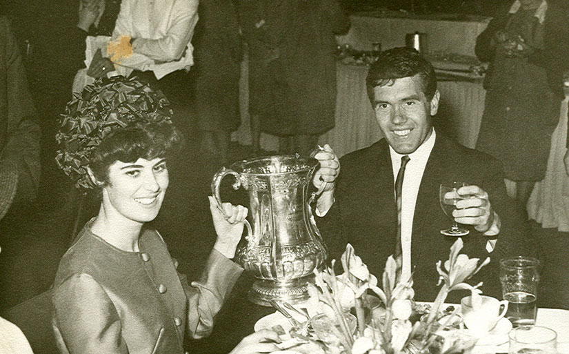 Alex and Annette Scott with the FA Cup