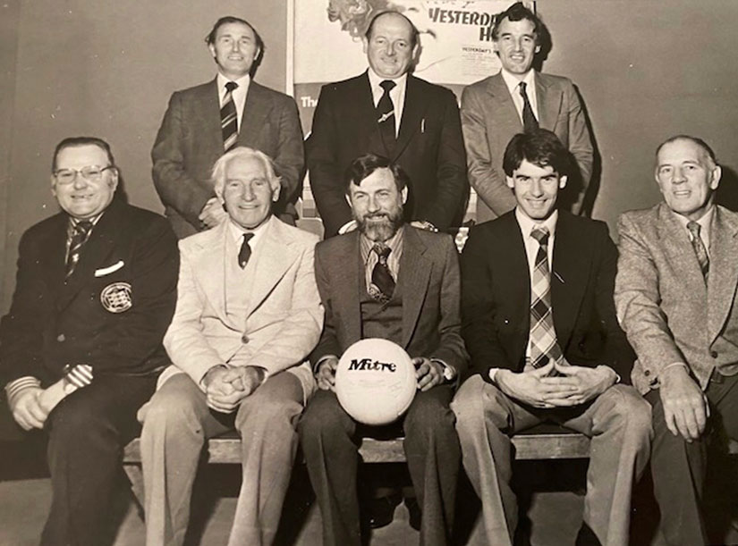 Billy Higgings at a meeting of Kent football officials in the 1970s