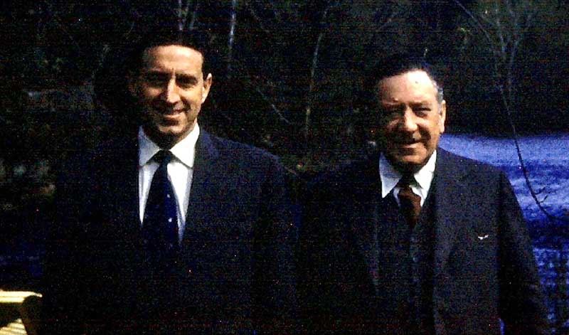 Harry Catterick and an Everton director at the hotel in New Jersey