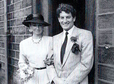 Martin and Carole Dobson on their wedding day, 1989