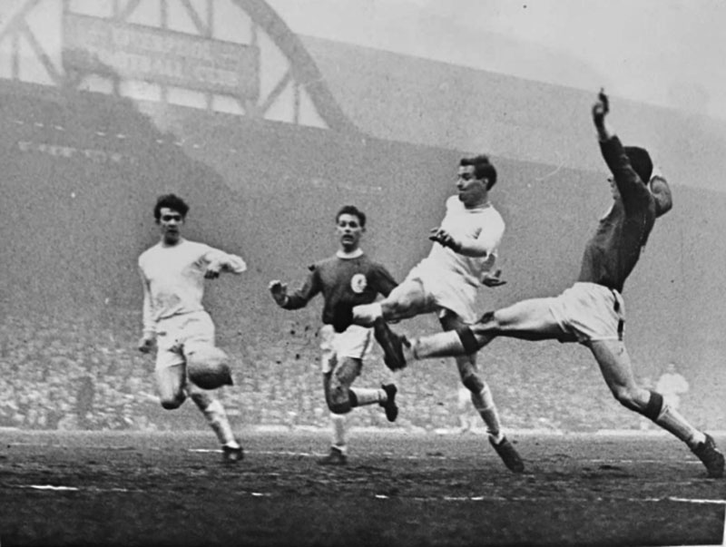 Eddie Thomas scores for Swansea at Anfield in the FA Cup