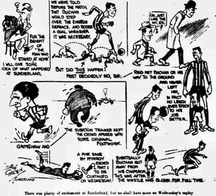 The first Liverpool Echo Everton cartoon strip by George Green