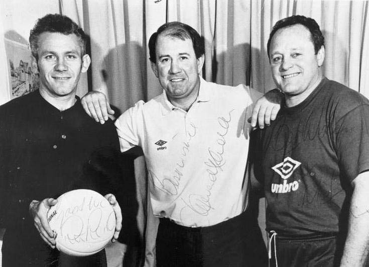 Peter Reid, Howard Kendall and Mick Heaton at Manchester City in 1990