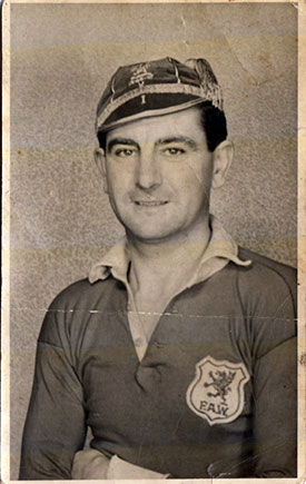 Jack Humphreys in Welsh cap and shirt