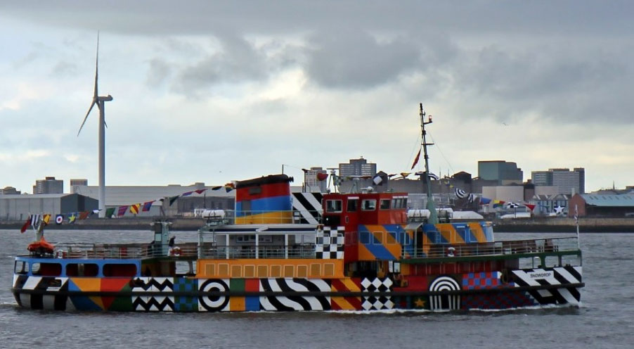 MV Snowdrop departing from Seacombe May 2015 (El Pollock via Wikipedia — used with thanks)