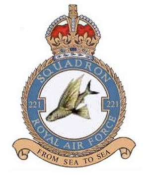 The badge of 221 Squadron RAF