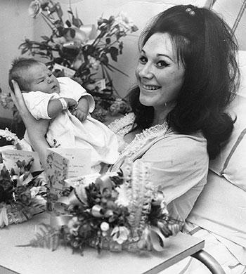 Rose Hurst with baby Sam