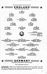 England v Germany schoolboys 1959