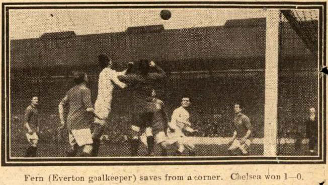 Tom Fern in action for Everton against Chelsea