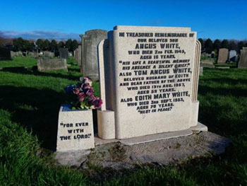 Tommy White's grave