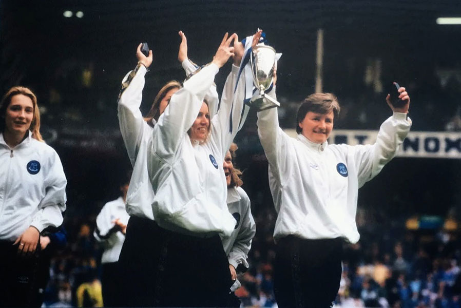 Everton Ladies lap of honour in 1998