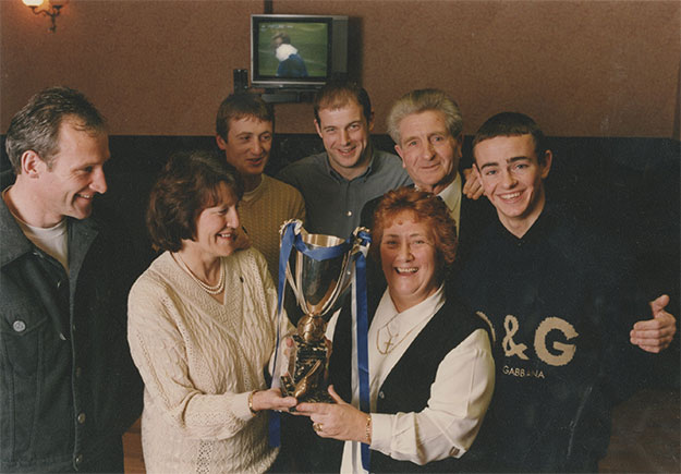 Hickson with Dave Watson, Tony Grant, Joe Parkinson & Michael Branch with Veterans Cup