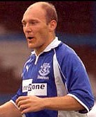 Thomas Gravesen: his first goal for Everton