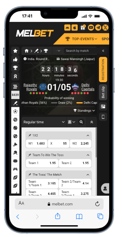 melbet football betting