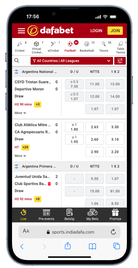 dafabet football betting