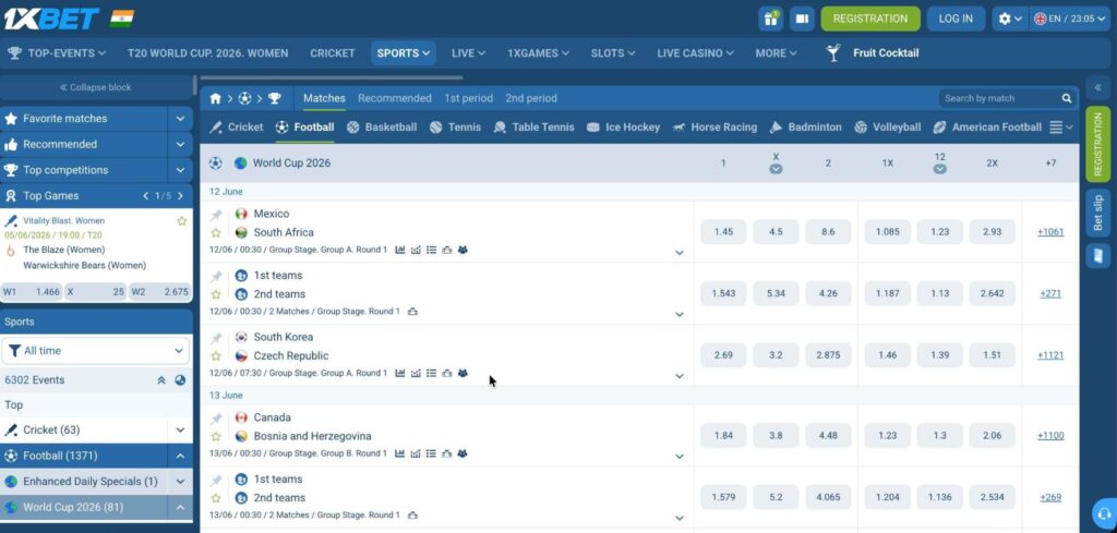 Features of the 1xBet App
