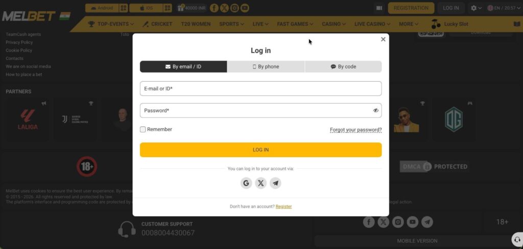 Melbet Login After Registration