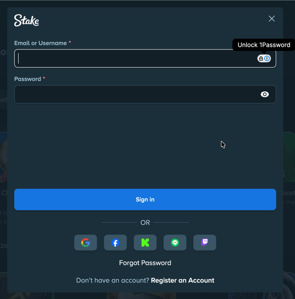 Stake Login After Registration