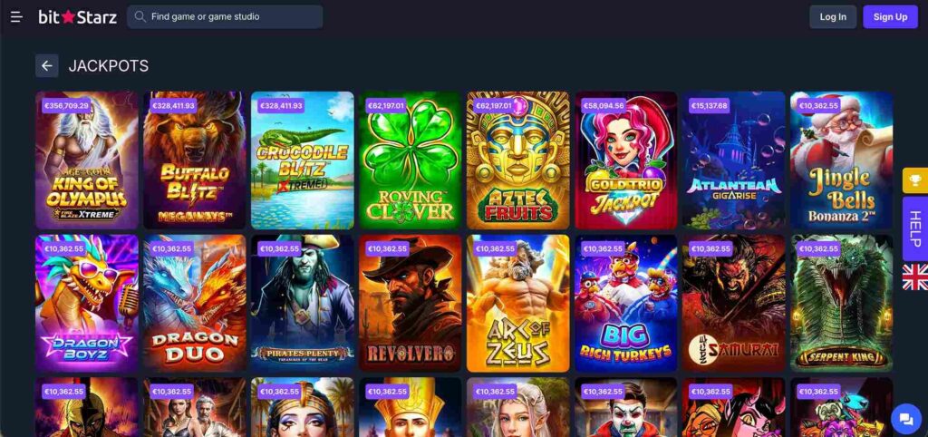 BitStarZ Jackpot Games