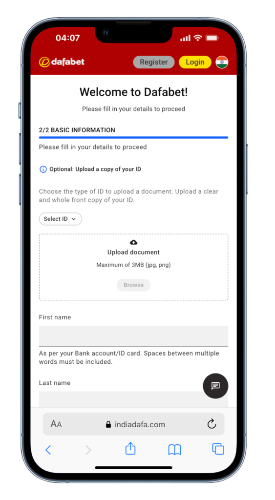 How to Register on Dafabet