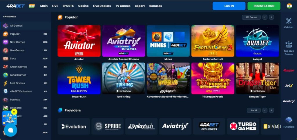 4rabet App casino and live casino