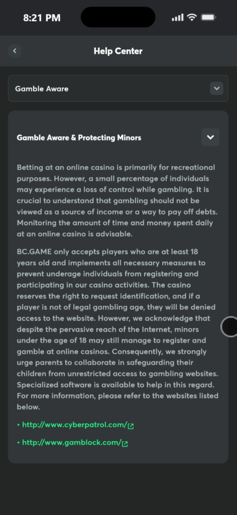 BC Game Registration