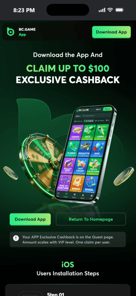 Register on BC Game Using Mobile