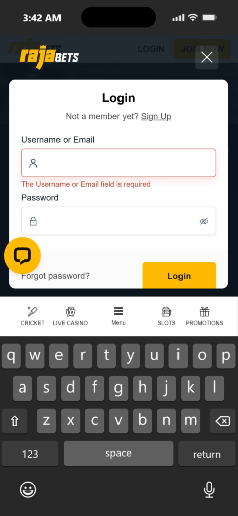 Rajabets Login After Registration